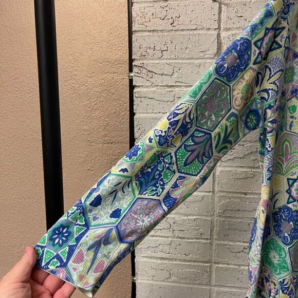 Talbots Green Yellow Lightweight Sweater Plus Size Curvy 3X - Picture 4 of 12